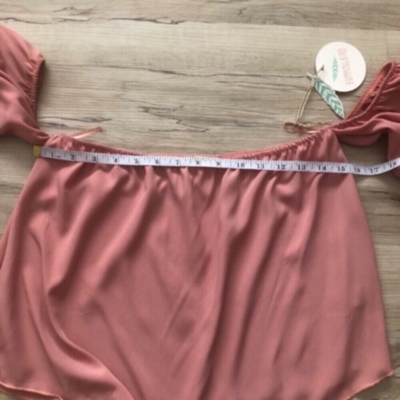BNWT Hummingbird Elegant Pink Off-Shoulder Top - Picture 4 of 5